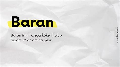 Baran Kürtçe bir isim mi?.